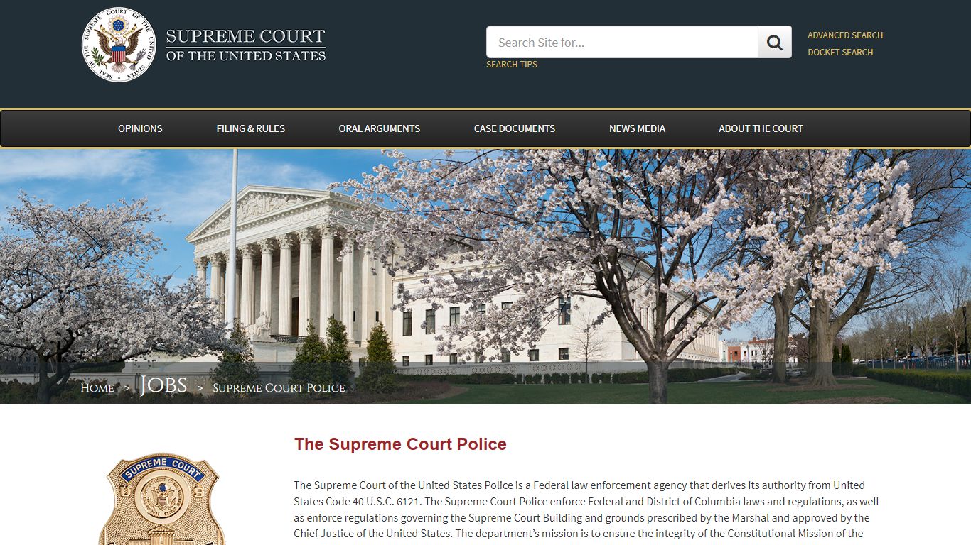 Jobs - The Supreme Court Police